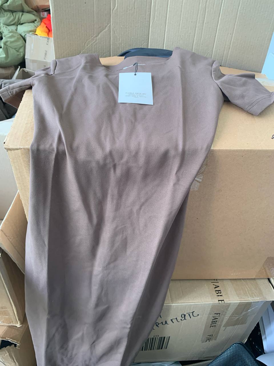 

GS Платье Noble Maxi Brown FABLE, Бежевый, Drop 2