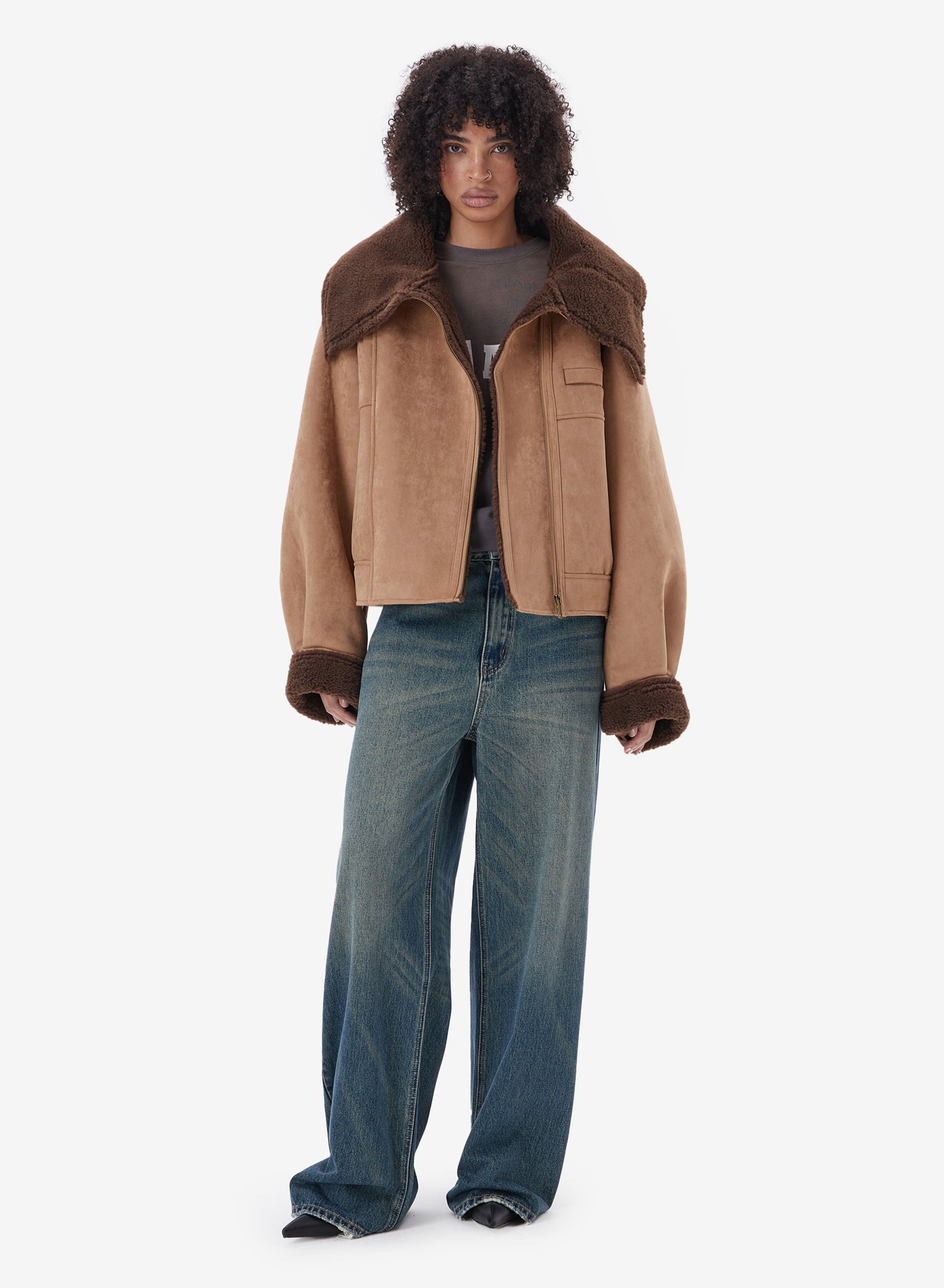 дубленка reversible beige  фотография