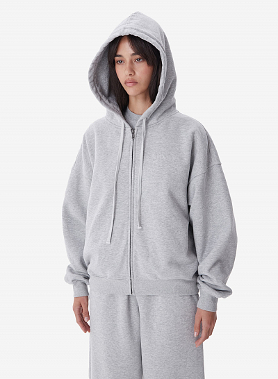 Худи zip FABLE UNIFORM (Grey Melange)