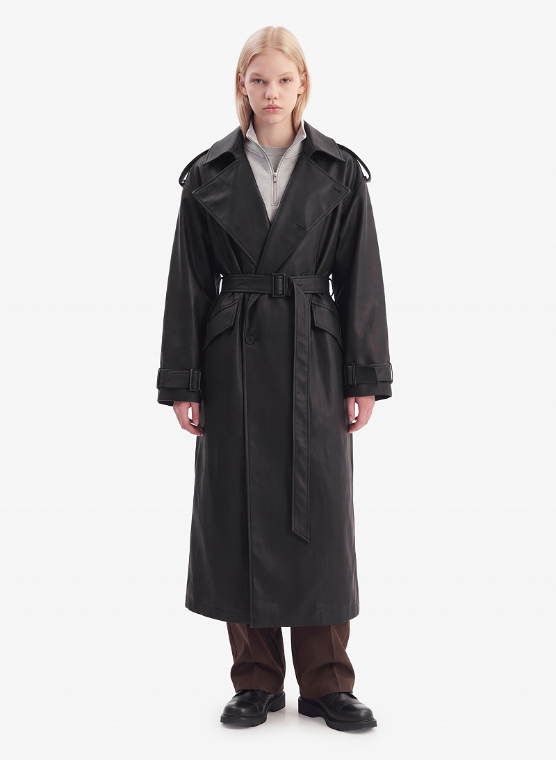 Тренч FABLE LEATHER (Black)
