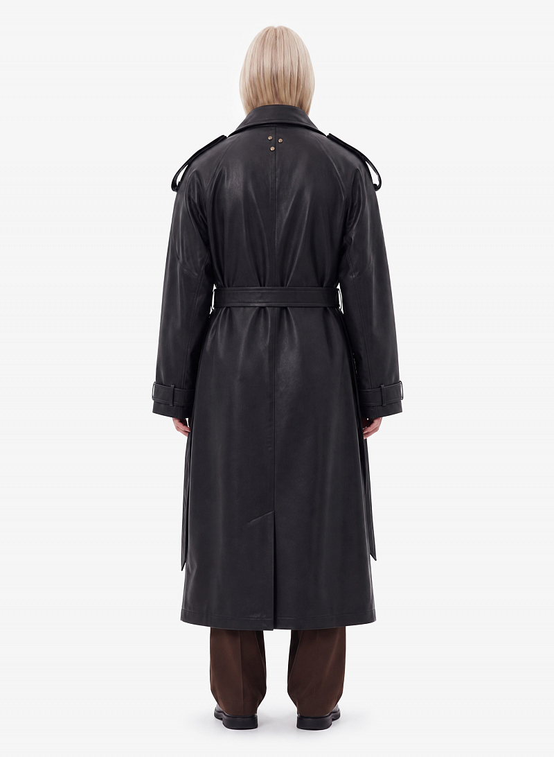 Тренч FABLE LEATHER (Black)