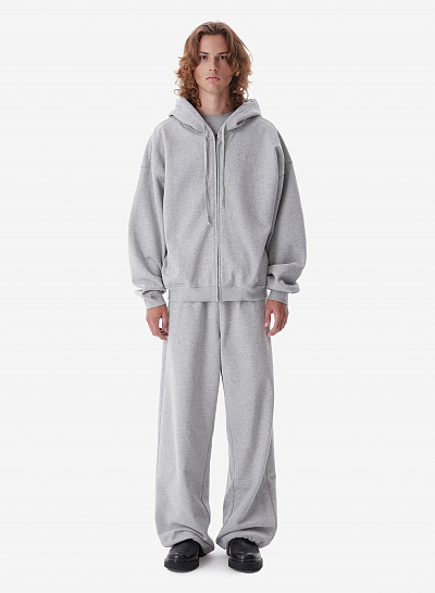 Худи zip FABLE UNIFORM (Grey Melange)