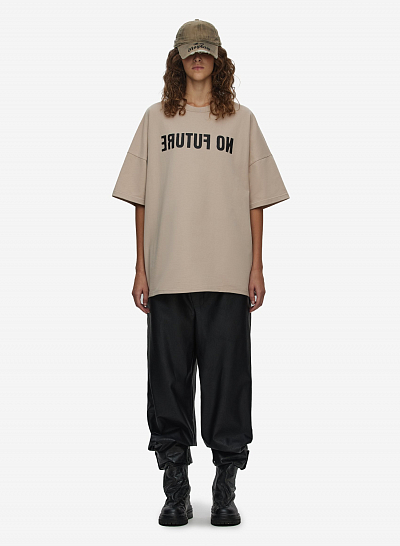 Футболка с принтом "ON FUTURE" FABLE FW2425 (Beige)