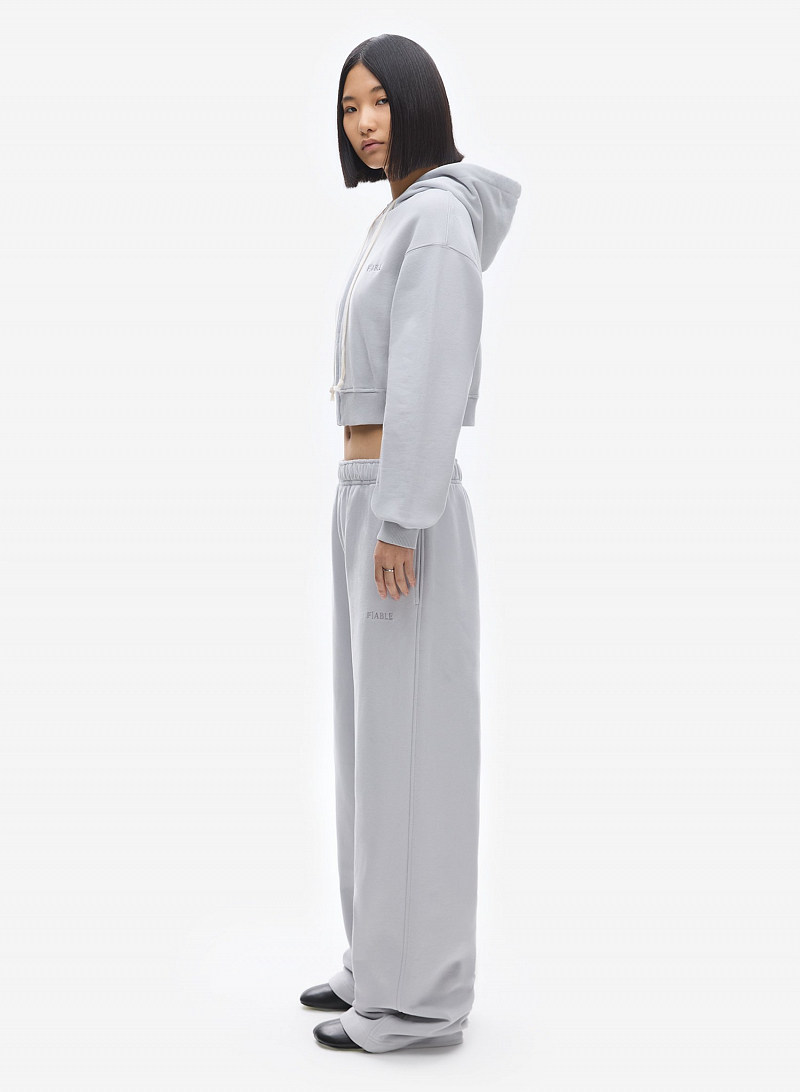 Худи zip crop FABLE UNIFORM (Off-White)