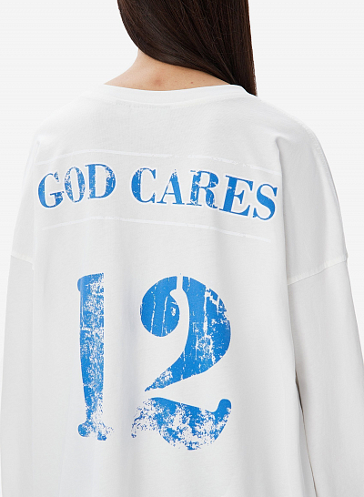 Лонгслив FABLE GOD CARES (White)