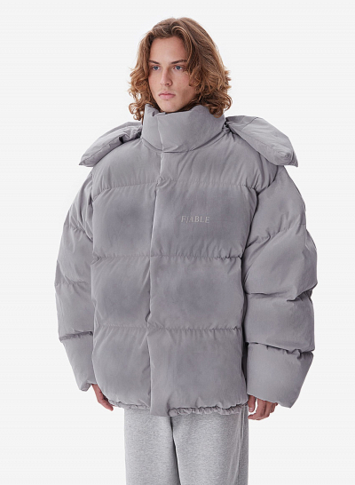 Пуховик FABLE DESTRESSED (Grey)