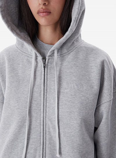 Худи zip FABLE UNIFORM (Grey Melange)