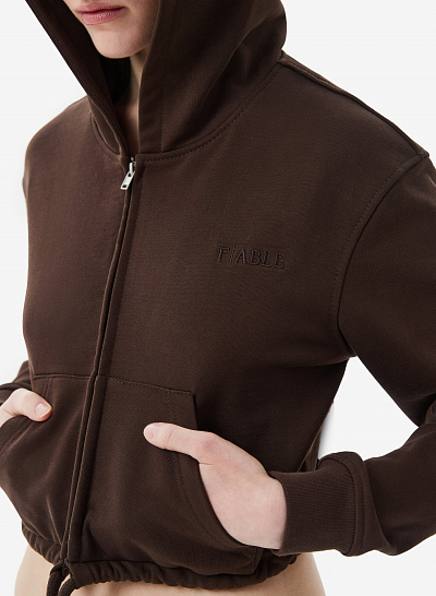 Худи zip crop FABLE ETERNAL (Brown)