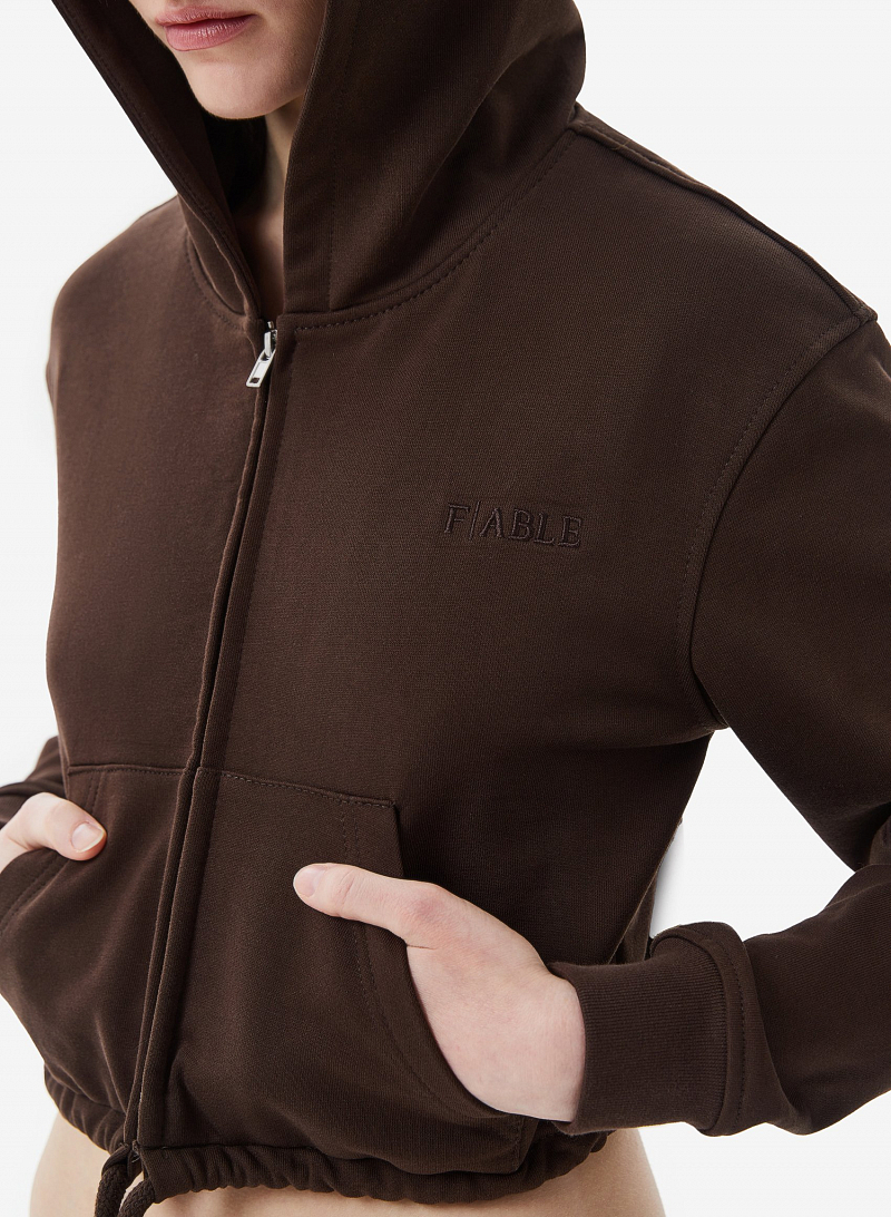 Худи zip crop FABLE ETERNAL (Brown)