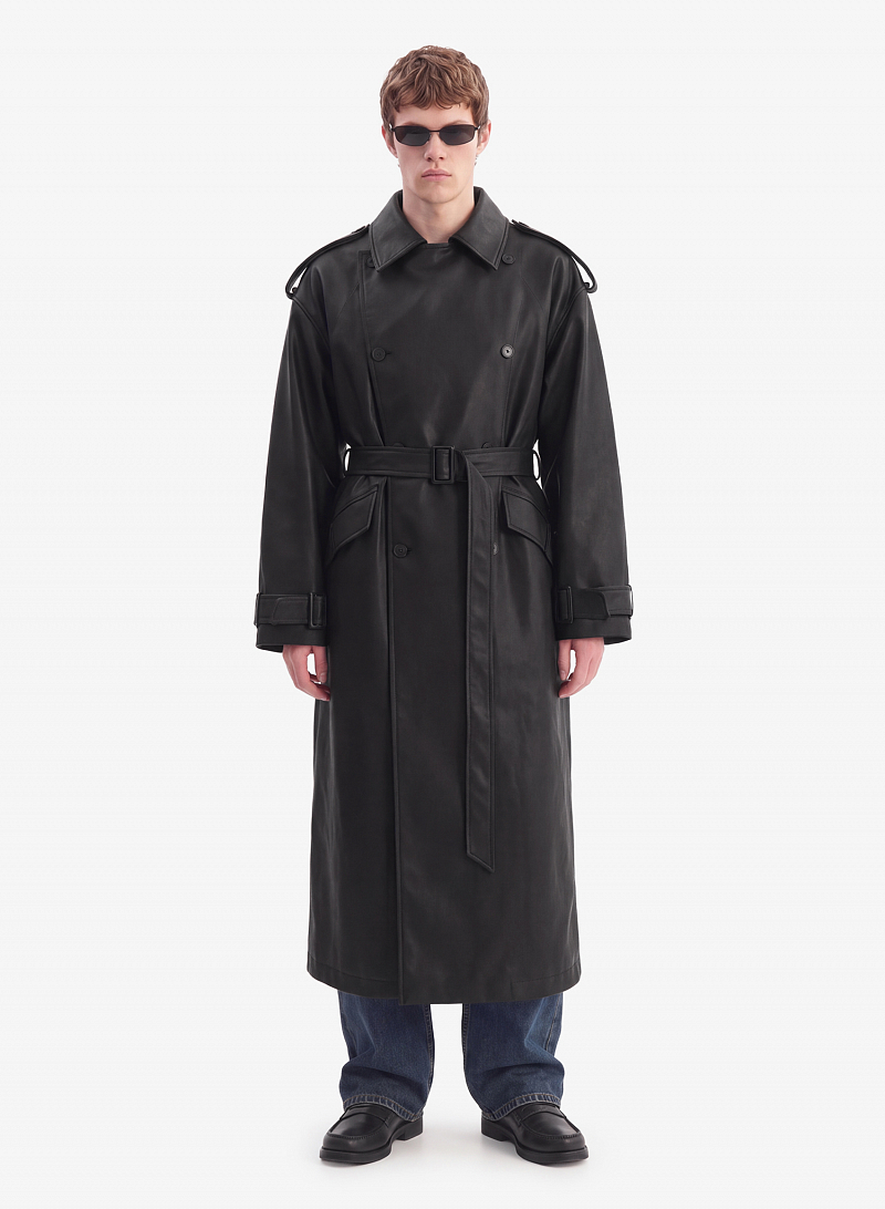 Тренч FABLE LEATHER (Black)