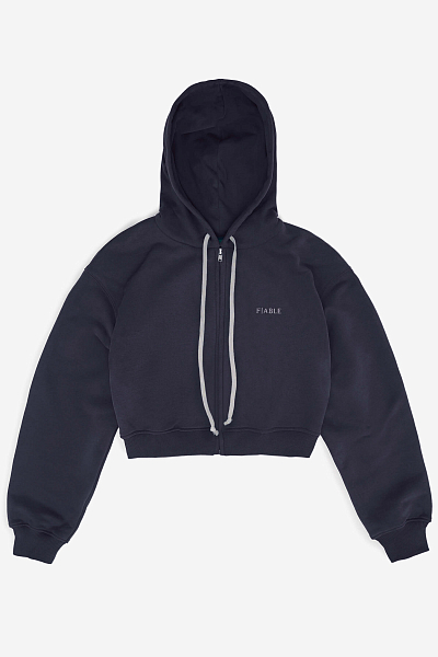 Худи zip crop FABLE UNIFORM (Heavy Blue)