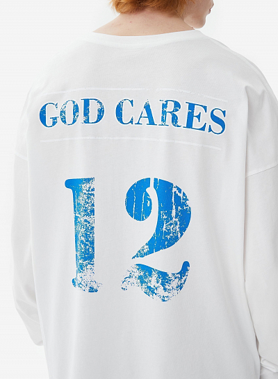Лонгслив FABLE GOD CARES (White)