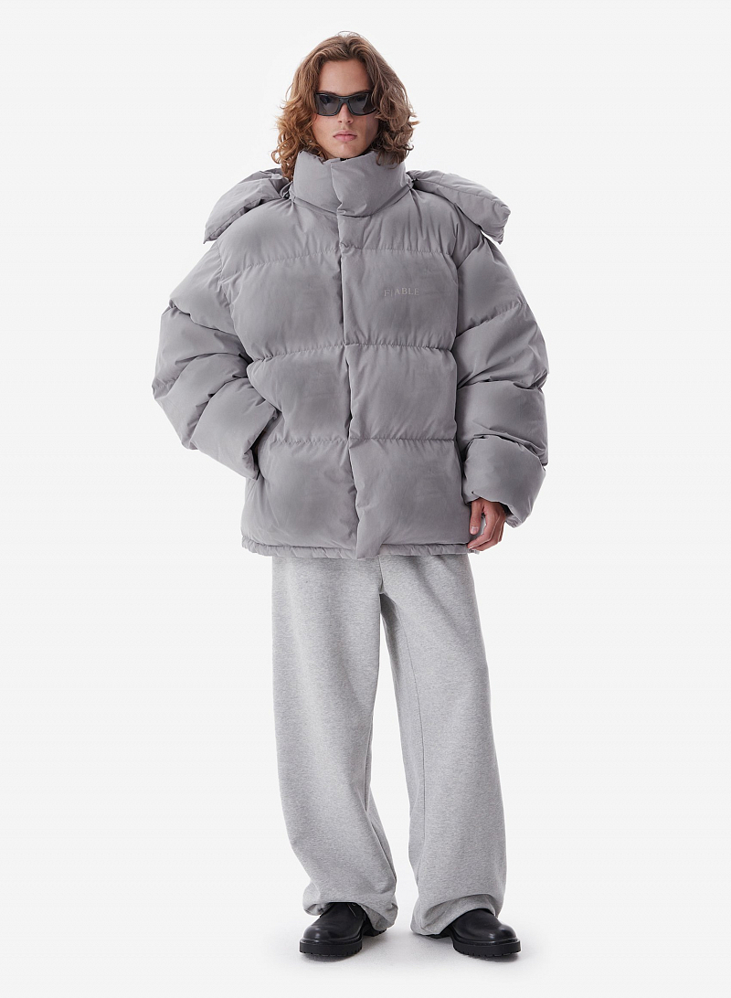 Пуховик FABLE DESTRESSED (Grey)