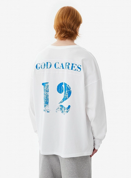 Лонгслив FABLE GOD CARES (White)