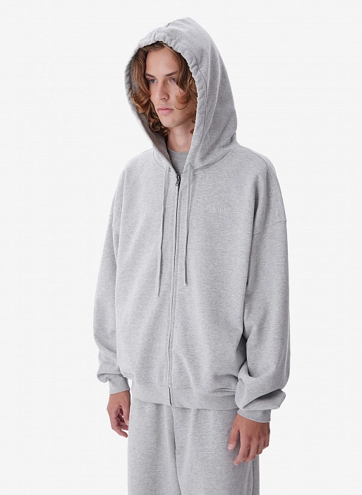 Худи zip FABLE UNIFORM (Grey Melange)