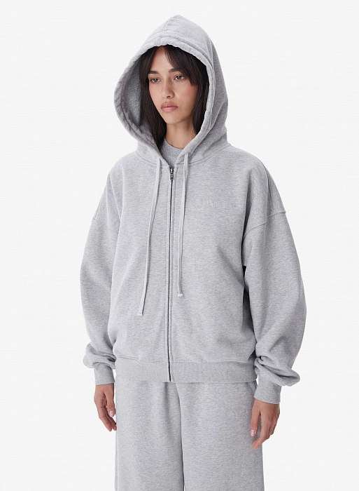 Худи zip FABLE UNIFORM (Grey Melange)