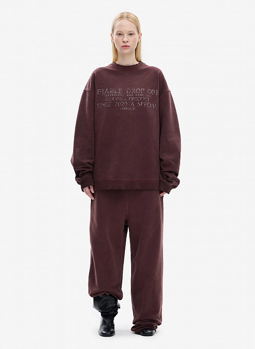 Свитшот FABLE FW2425 (Washed Burgundy)