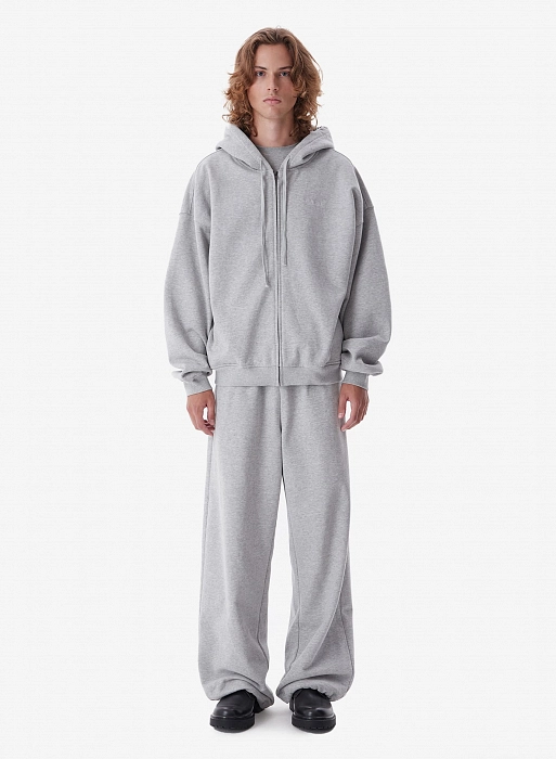 Худи zip FABLE UNIFORM (Grey Melange)