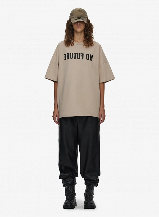 Футболка с принтом "ON FUTURE" FABLE FW2425 (Beige)
