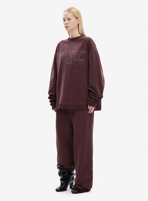 Свитшот FABLE FW2425 (Washed Burgundy)