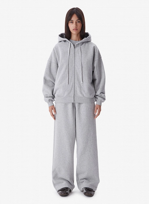 Худи zip FABLE UNIFORM (Grey Melange)