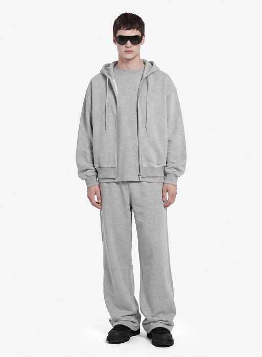 Худи zip FABLE UNIFORM NEW (Grey Melange)