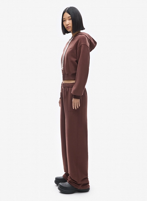 Худи zip crop FABLE UNIFORM (Reddish Brown)