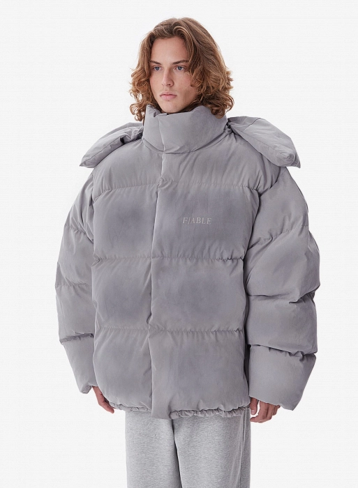Пуховик FABLE DESTRESSED (Grey)