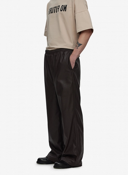 Брюки кожаные FABLE FW2425 (Brown)