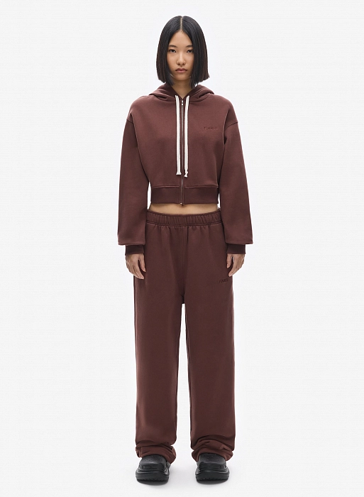 Худи zip crop FABLE UNIFORM (Reddish Brown)