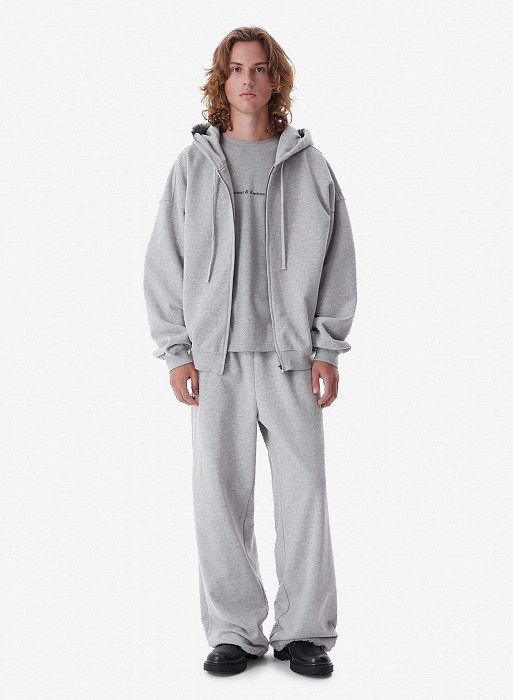 Худи zip FABLE UNIFORM (Grey Melange)