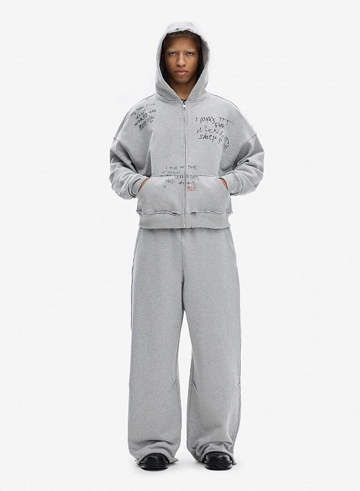 Худи zip FBL x Reva (Grey)