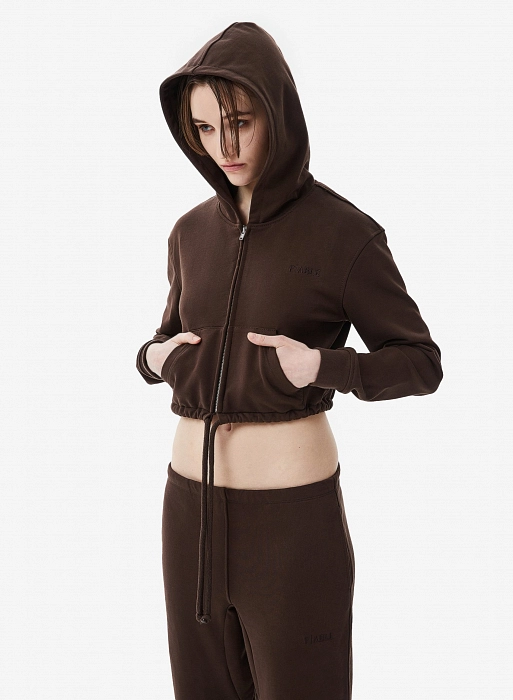 Худи zip crop FABLE ETERNAL (Brown)