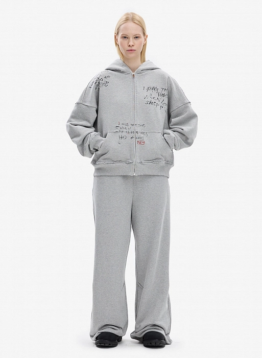 Худи zip FBL x Reva (Grey)