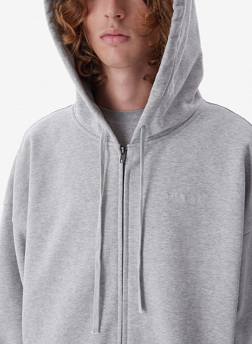 Худи zip FABLE UNIFORM (Grey Melange)