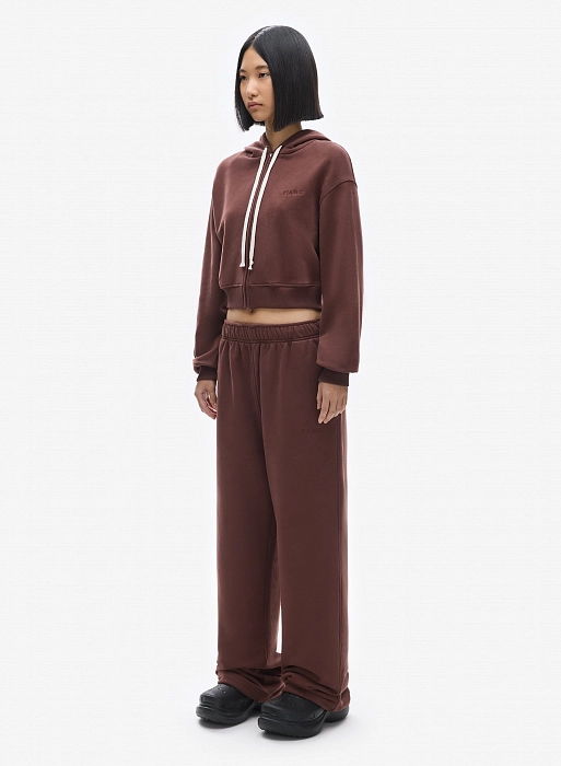 Худи zip crop FABLE UNIFORM (Reddish Brown)
