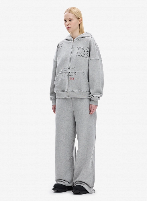 Худи zip FBL x Reva (Grey)