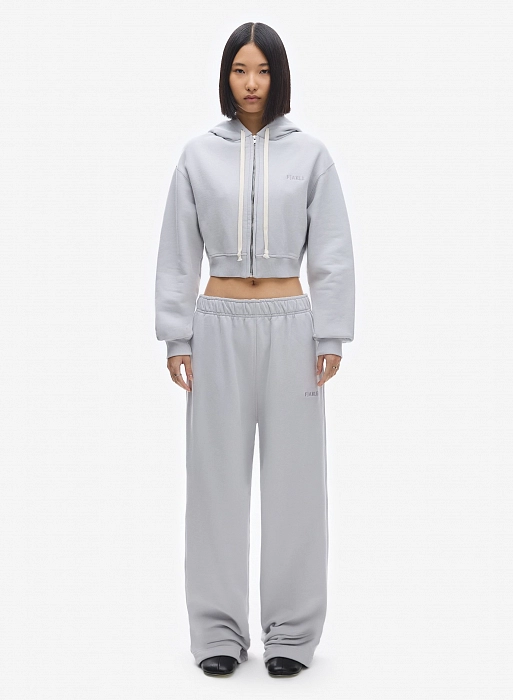 Худи zip crop FABLE UNIFORM (Off-White)