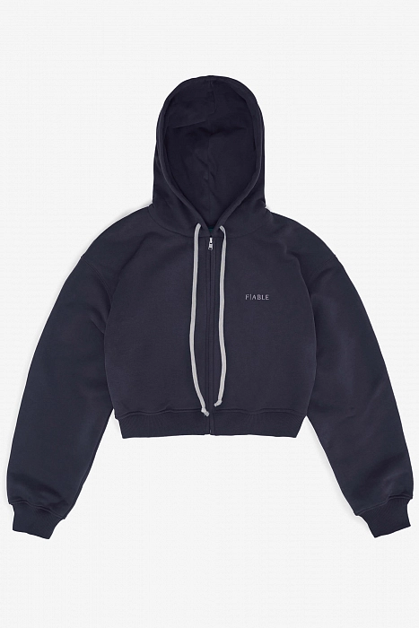 Худи zip crop FABLE UNIFORM (Heavy Blue)
