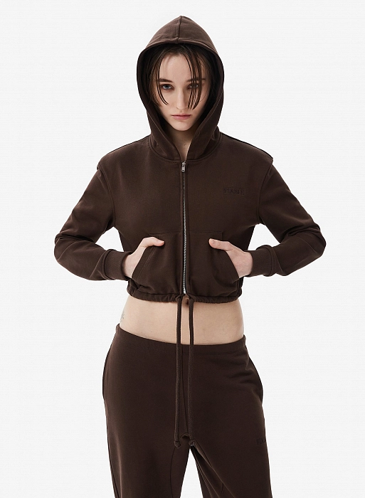 Худи zip crop FABLE ETERNAL (Brown)