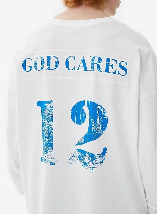 Лонгслив FABLE GOD CARES (White)