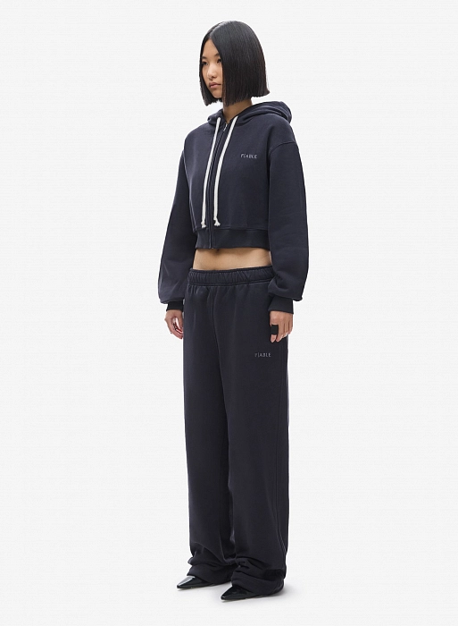 Худи zip crop FABLE UNIFORM (Heavy Blue)