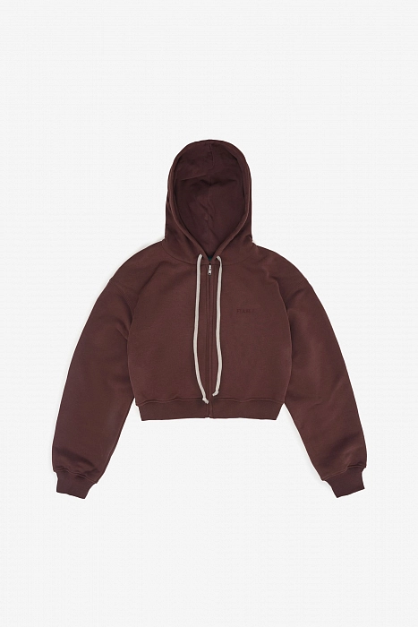 Худи zip crop FABLE UNIFORM (Reddish Brown)